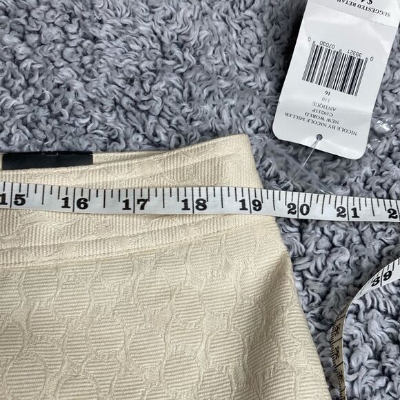 NWT NICOLE by NM 16 Antique White New World Wide Leg Stretchy Dress Pants - Picture 5 of 9